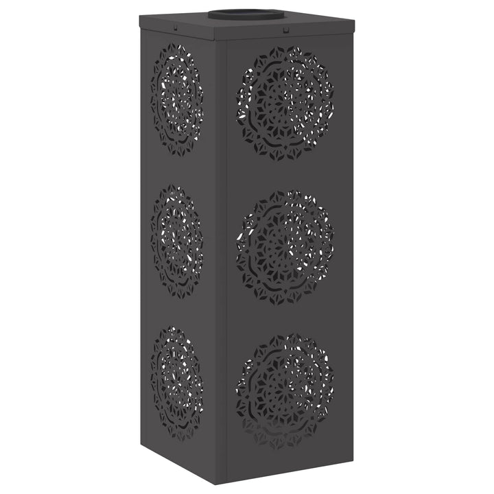 Solar LED sti lys 2 pcs Sort Koldvalset Stål