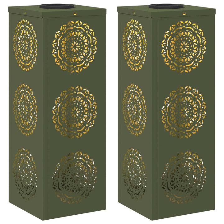 Solar LED sti lys 2 pcs Varm hvid 18 x 18 x 50 cm