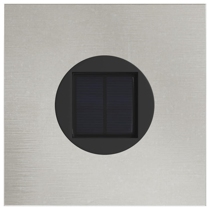 Solar LED sti lys 2 pcs Sølv Rustfrit stål
