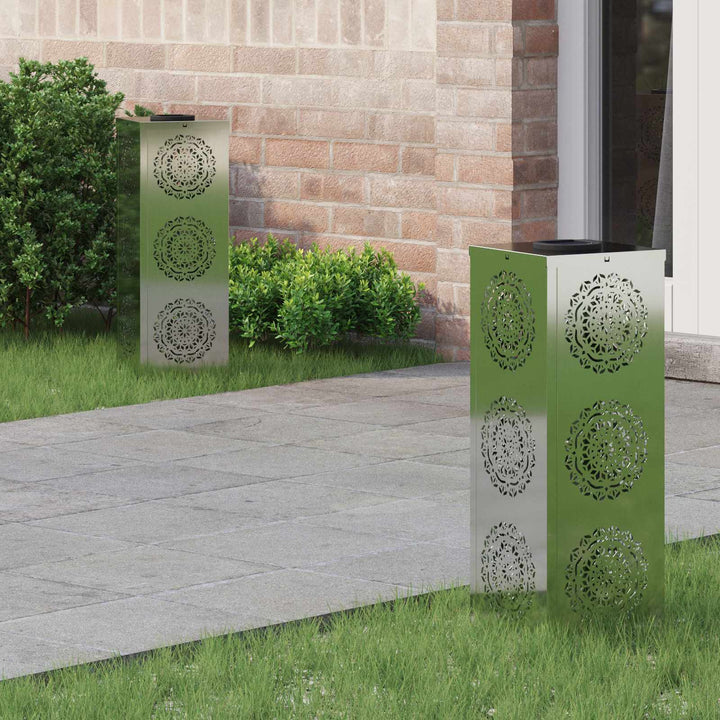 Solar LED sti lys 2 pcs Varm hvid 18 x 18 x 50 cm