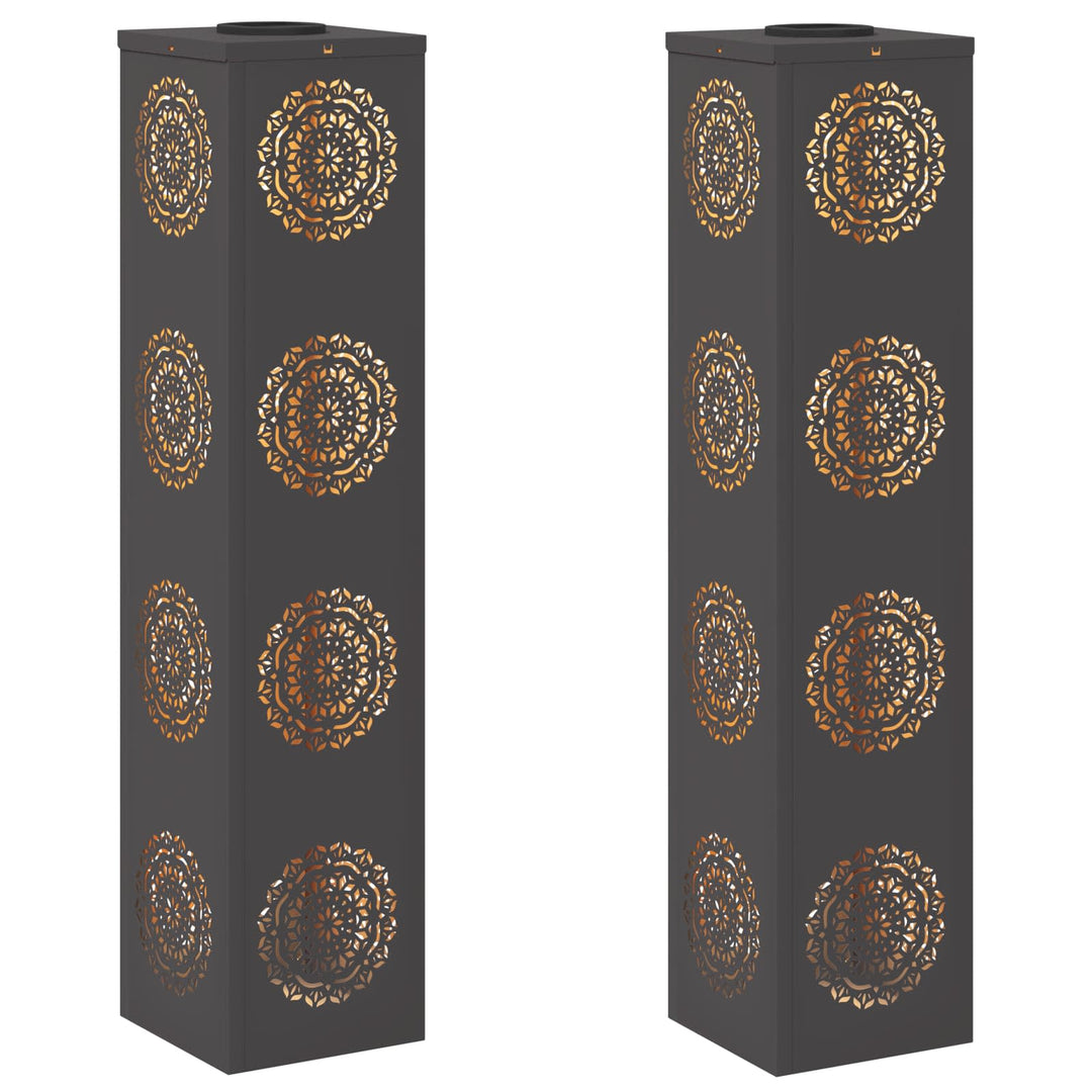 Solar LED sti lys 2 pcs Varm hvid 18 x 18 x 80 cm