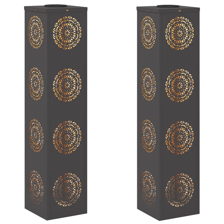 Solar LED sti lys 2 pcs Varm hvid 18 x 18 x 80 cm