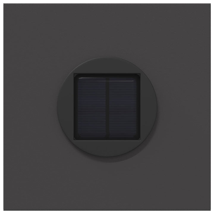 Solar LED sti lys 2 pcs Sort Koldvalset Stål