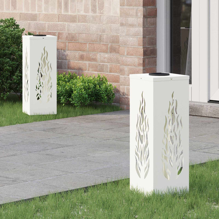 Solar LED sti lys 2 pcs Varm hvid 18 x 18 x 50 cm