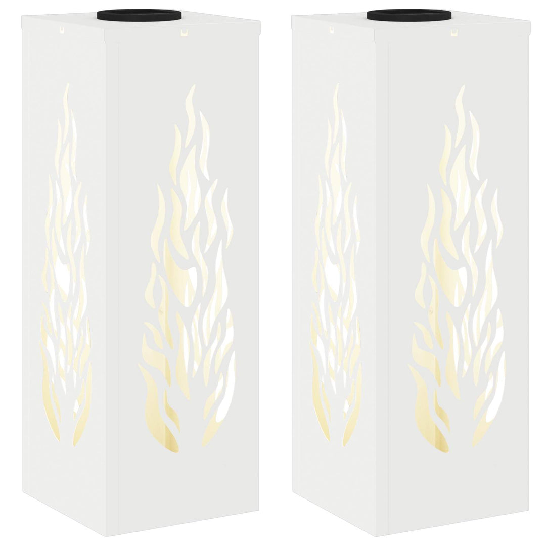 Solar LED sti lys 2 pcs Varm hvid 18 x 18 x 50 cm