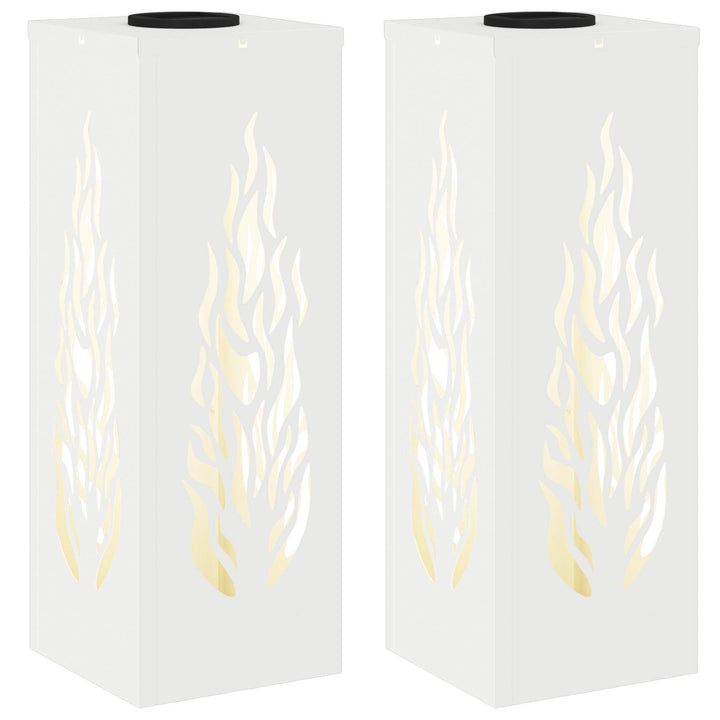 Solar LED sti lys 2 pcs Varm hvid 18 x 18 x 50 cm