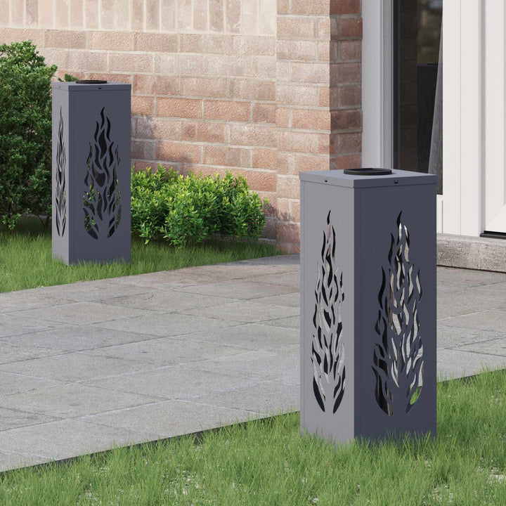 Solar LED sti lys 2 pcs Varm hvid 18 x 18 x 50 cm