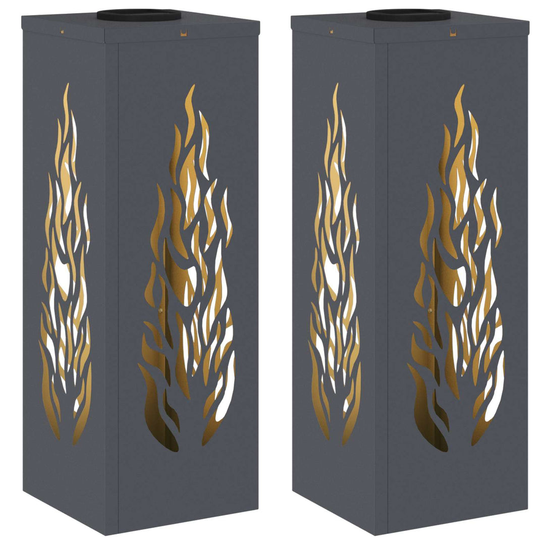 Solar LED sti lys 2 pcs Varm hvid 18 x 18 x 50 cm