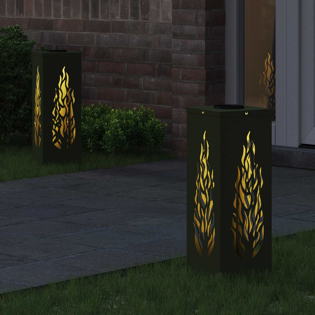 Solar LED sti lys 2 pcs Varm hvid 18 x 18 x 50 cm