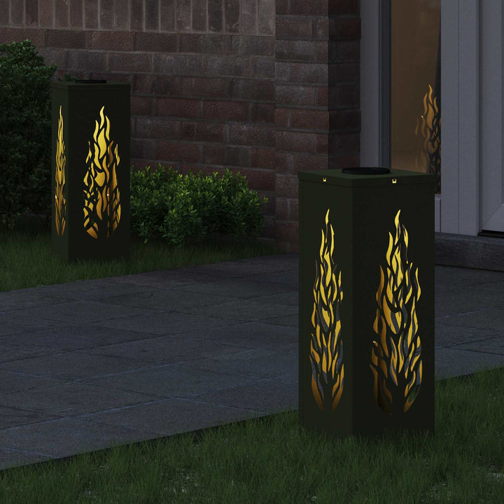 Solar LED sti lys 2 pcs Varm hvid 18 x 18 x 50 cm