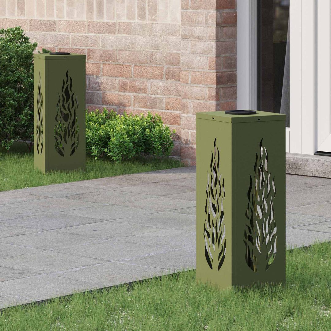 Solar LED sti lys 2 pcs Varm hvid 18 x 18 x 50 cm