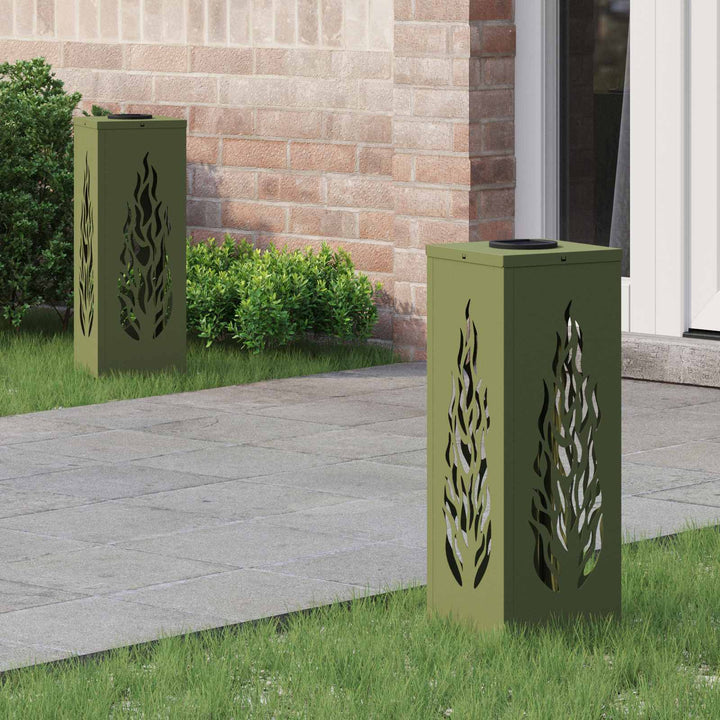 Solar LED sti lys 2 pcs Varm hvid 18 x 18 x 50 cm