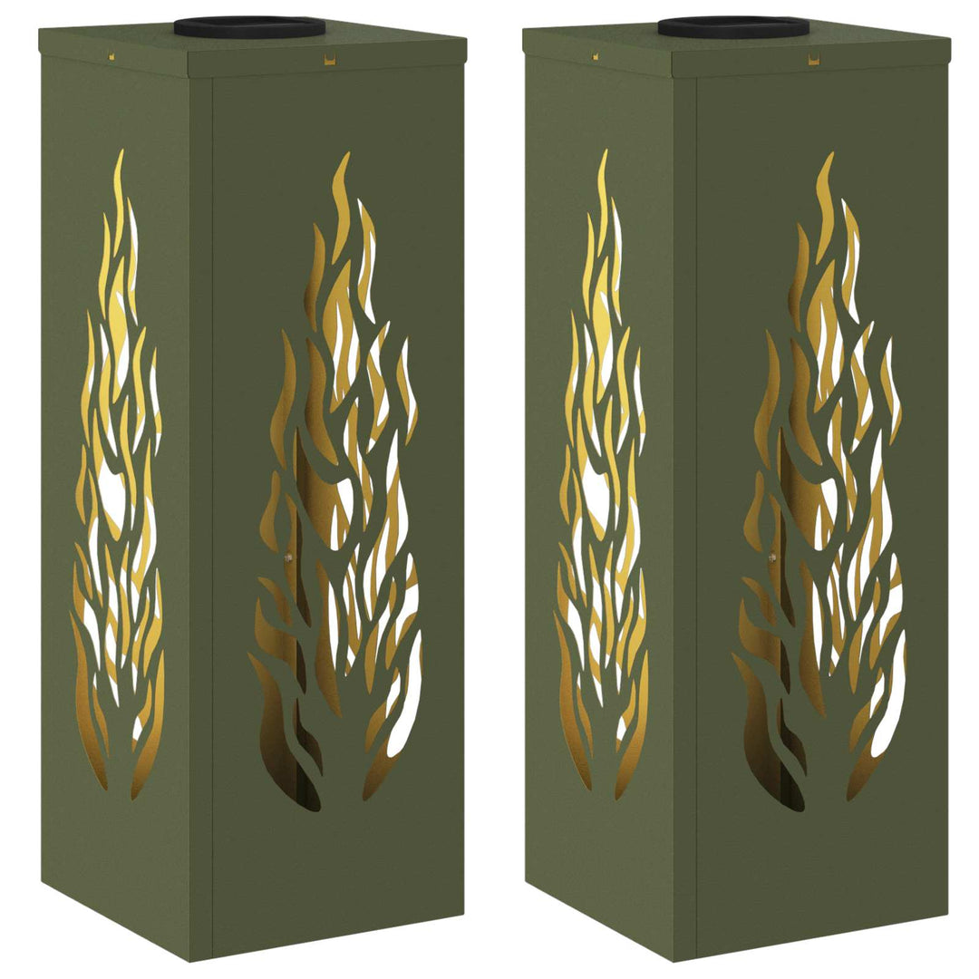 Solar LED sti lys 2 pcs Varm hvid 18 x 18 x 50 cm