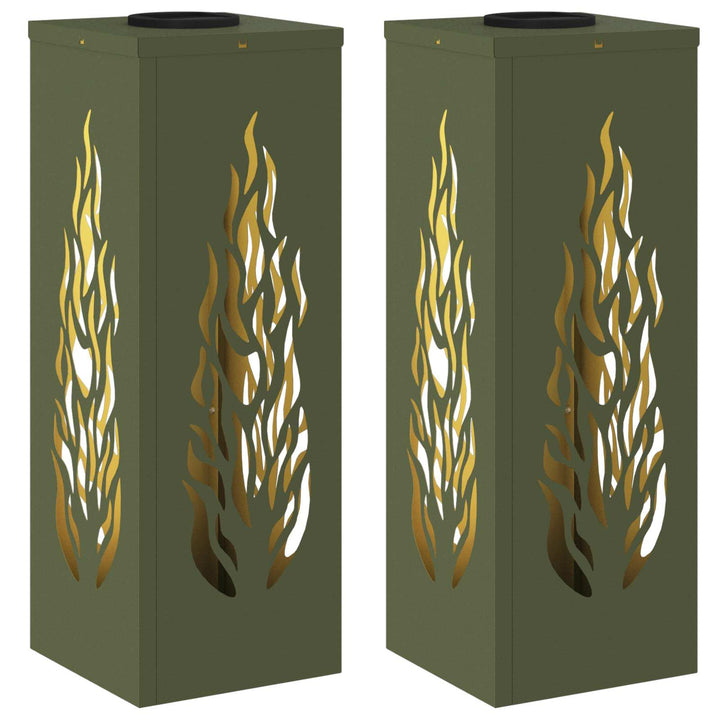 Solar LED sti lys 2 pcs Varm hvid 18 x 18 x 50 cm