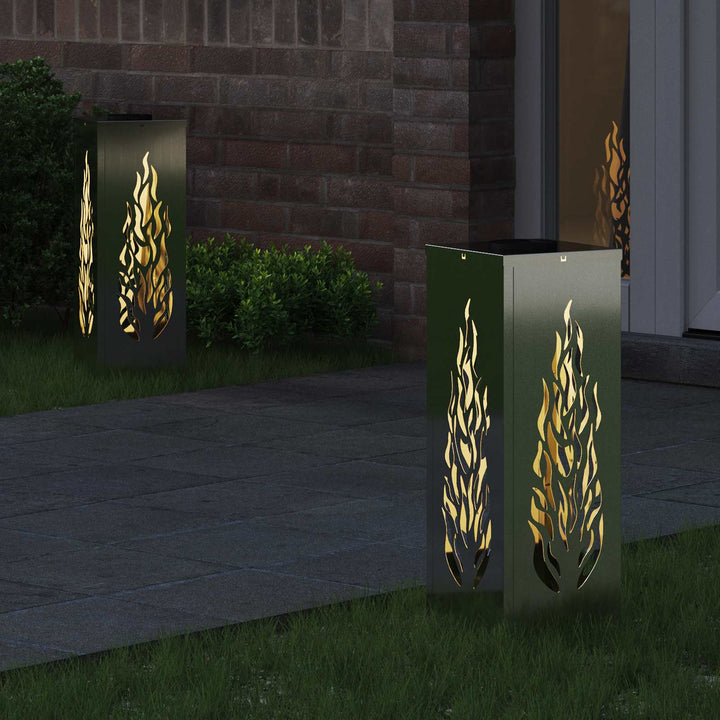 Solar LED sti lys 2 pcs Varm hvid 18 x 18 x 50 cm