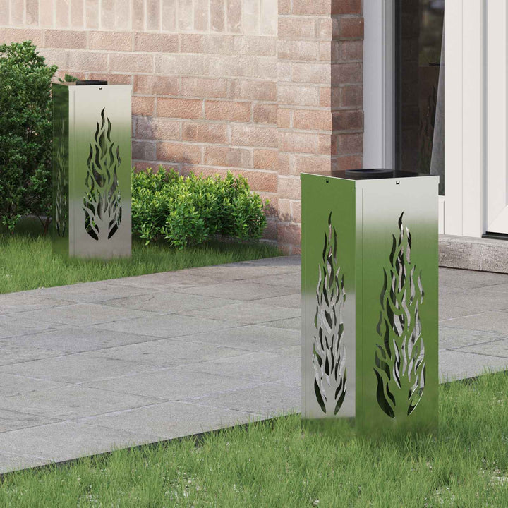 Solar LED sti lys 2 pcs Varm hvid 18 x 18 x 50 cm