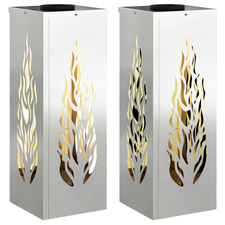 Solar LED sti lys 2 pcs Varm hvid 18 x 18 x 50 cm