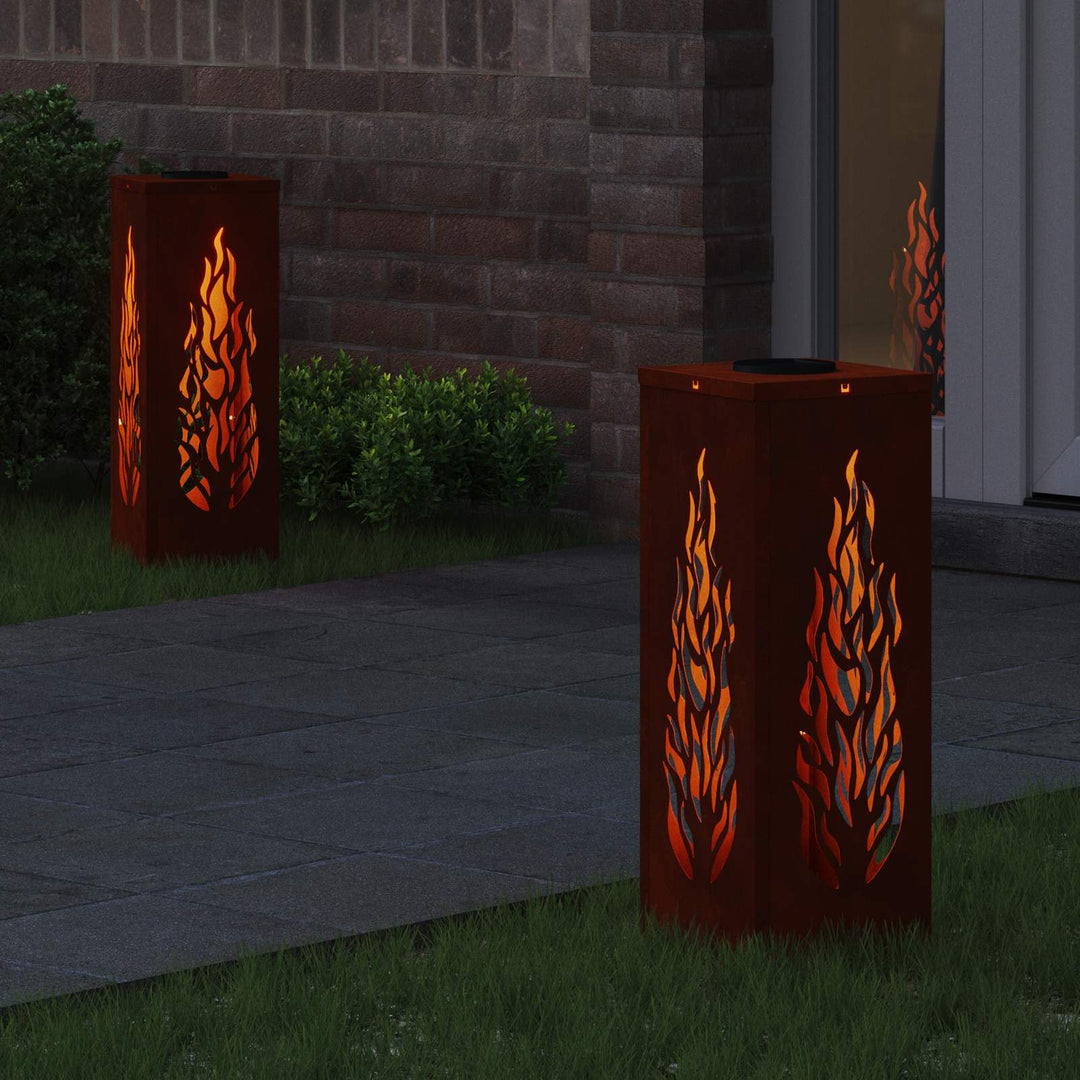 Solar LED sti lys 2 stk. Varm hvid 18 x 18 x 50 cm