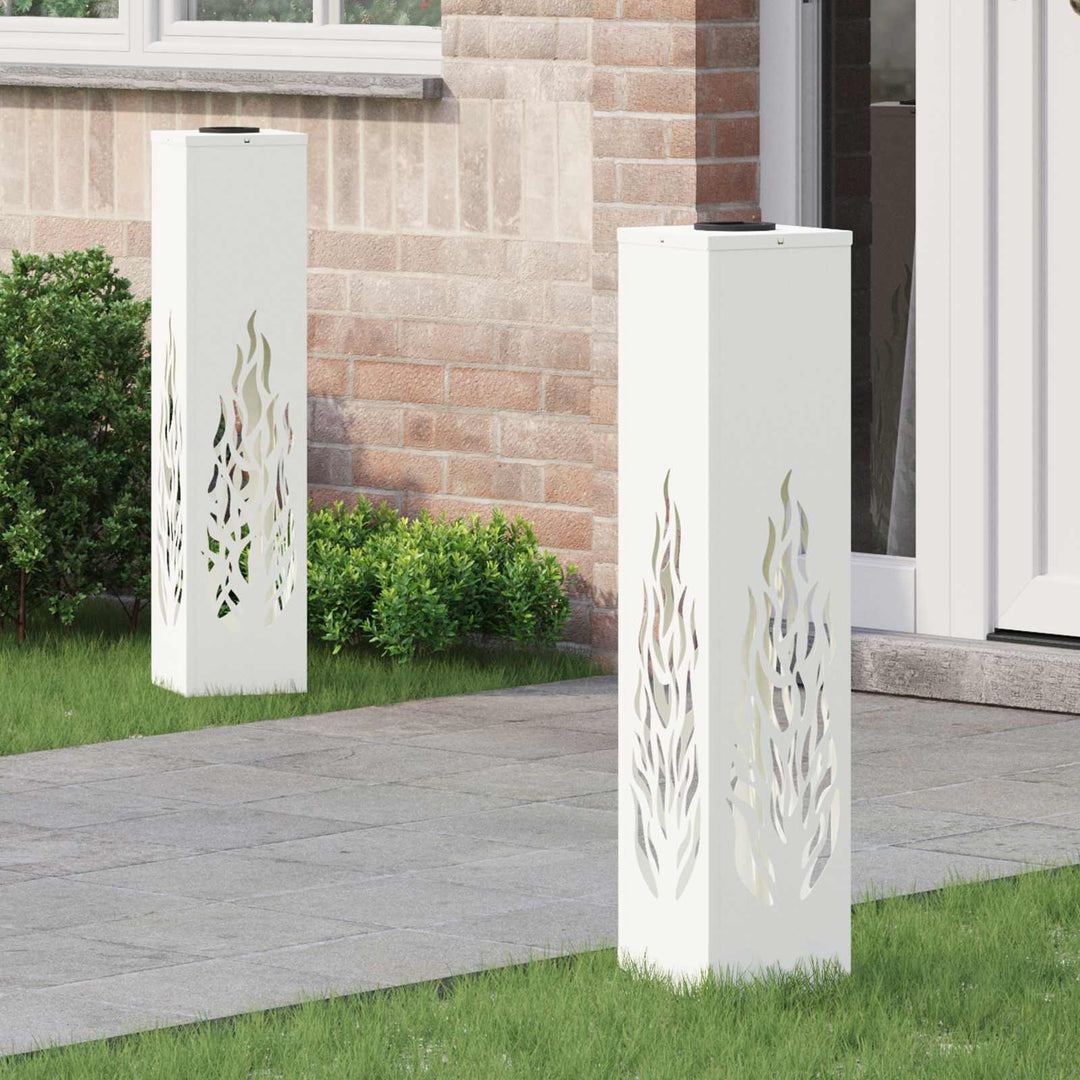 Solar LED sti lys 2 pcs Varm hvid 18 x 18 x 80 cm