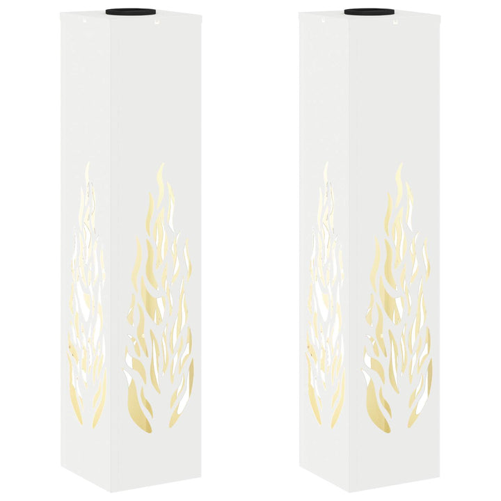 Solar LED sti lys 2 pcs Varm hvid 18 x 18 x 80 cm