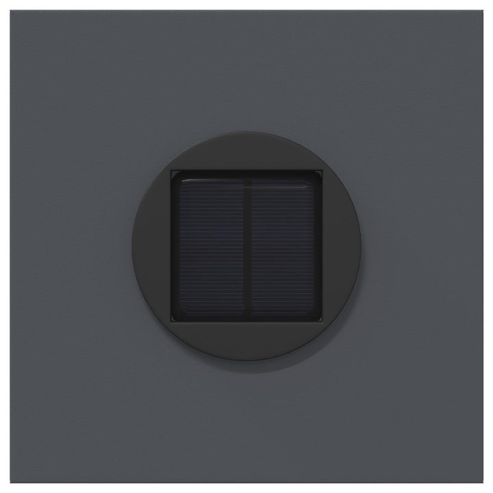 Solar LED sti lys 2 pcs Antracit Koldvalset Stål