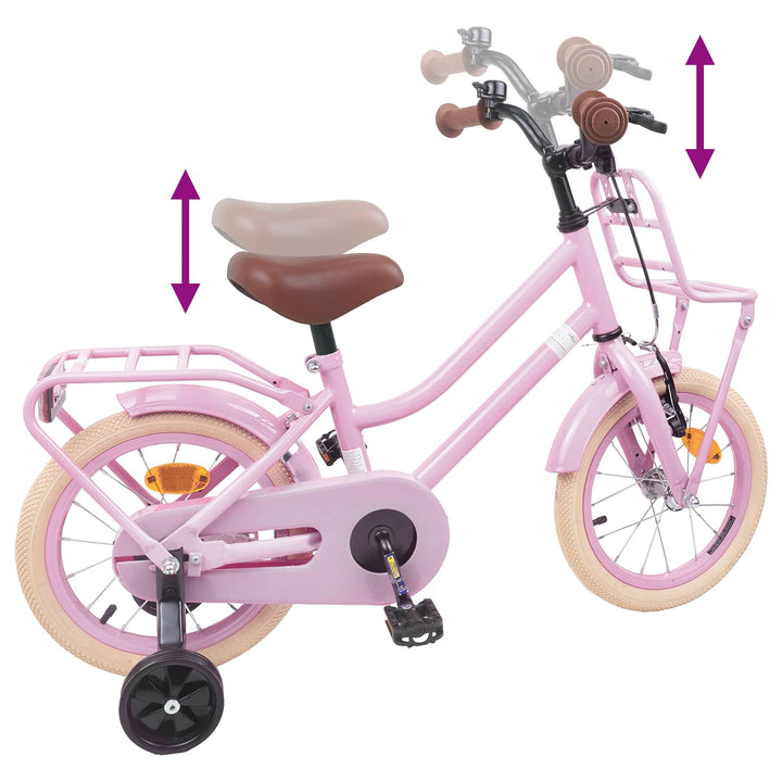 Børnecykel 16 tommer til 4-6 år gamle Lys pink