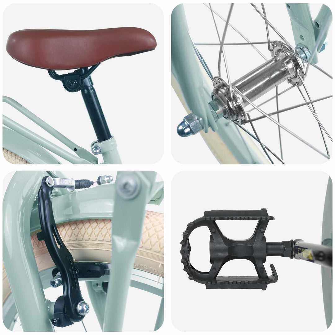 Børnecykel 18 tommer til 5-7 år gammel Lys grøn