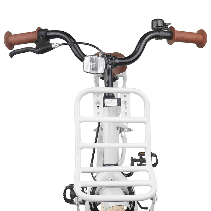 Børnecykel 18 tommer til 5-7 år gammel Hvid