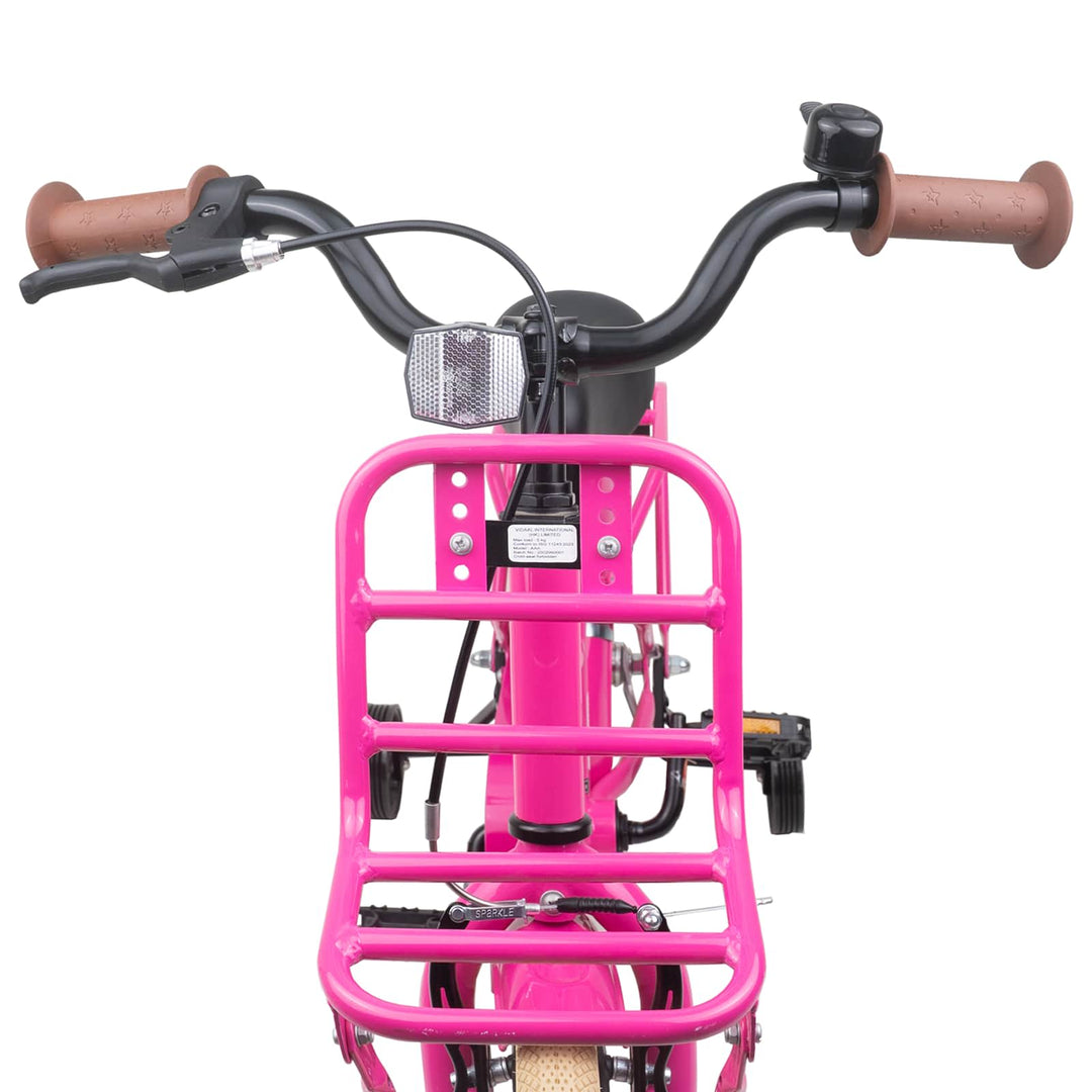 Børnecykel 14 tommer anbefalet til 3-5 år gammel Mørk pink