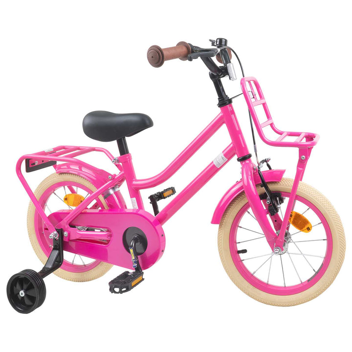 Børnecykel 14 tommer anbefalet til 3-5 år gammel Mørk pink