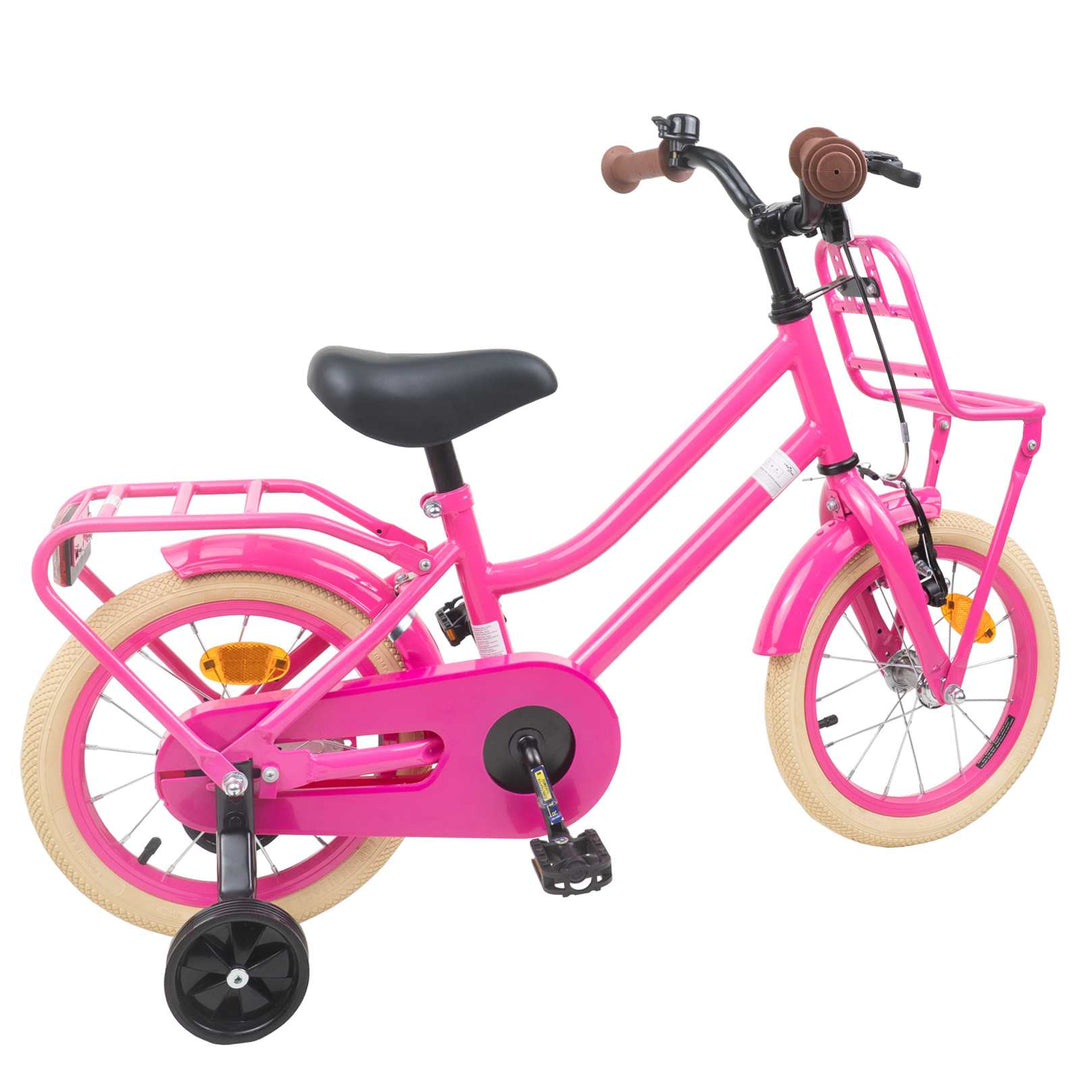 Børnecykel 16 tommer til 4-6 år gamle Mørk pink