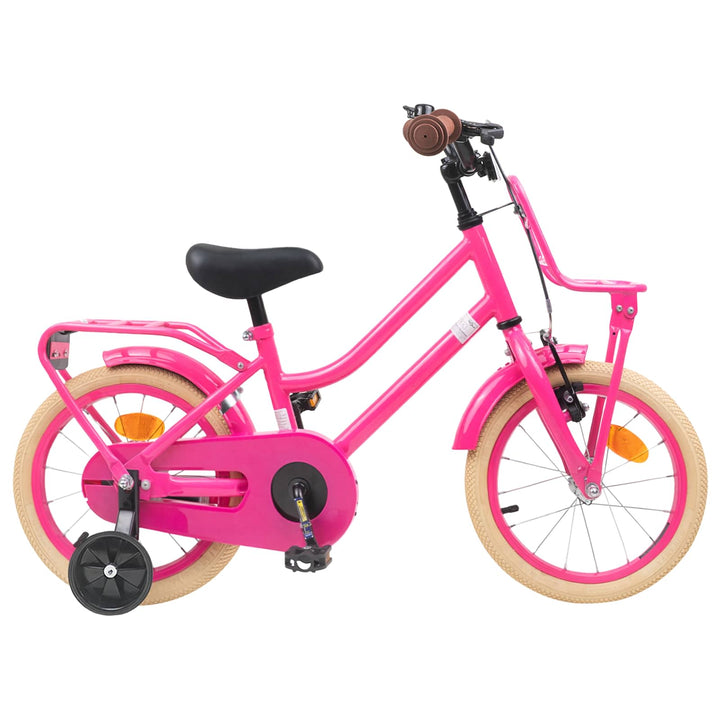 Børnecykel 16 tommer til 4-6 år gamle Mørk pink