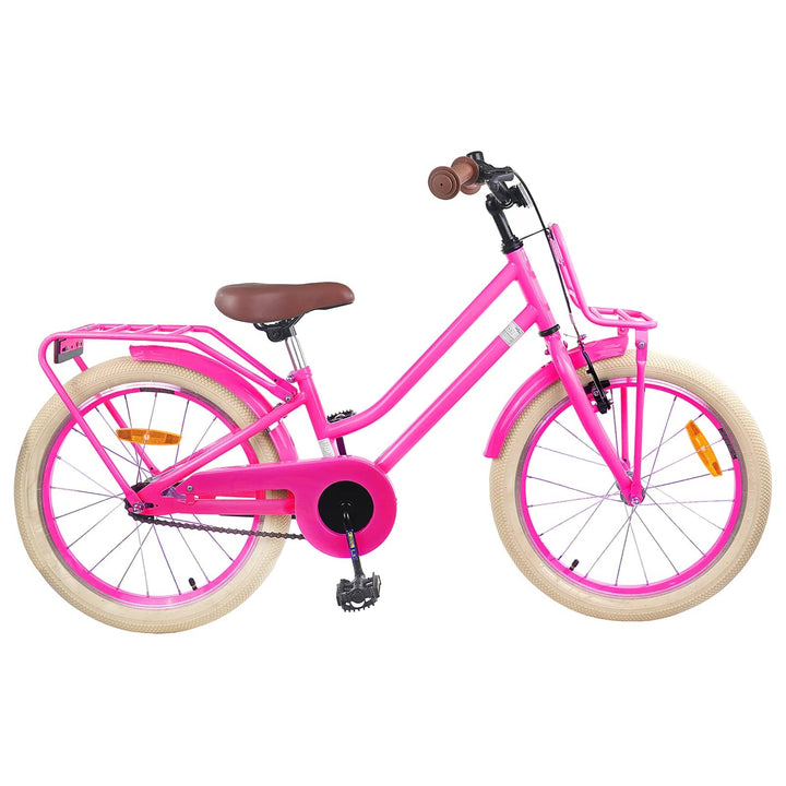 Børnecykel 20 tommer til børn i alderen 6-11 år Mørk pink