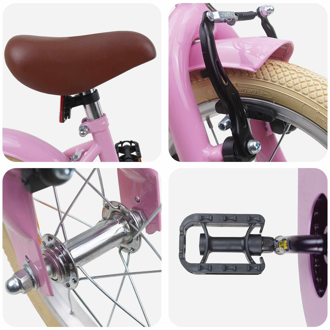 Børnecykel 14 tommer anbefalet til 3-5 år gammel Lys pink