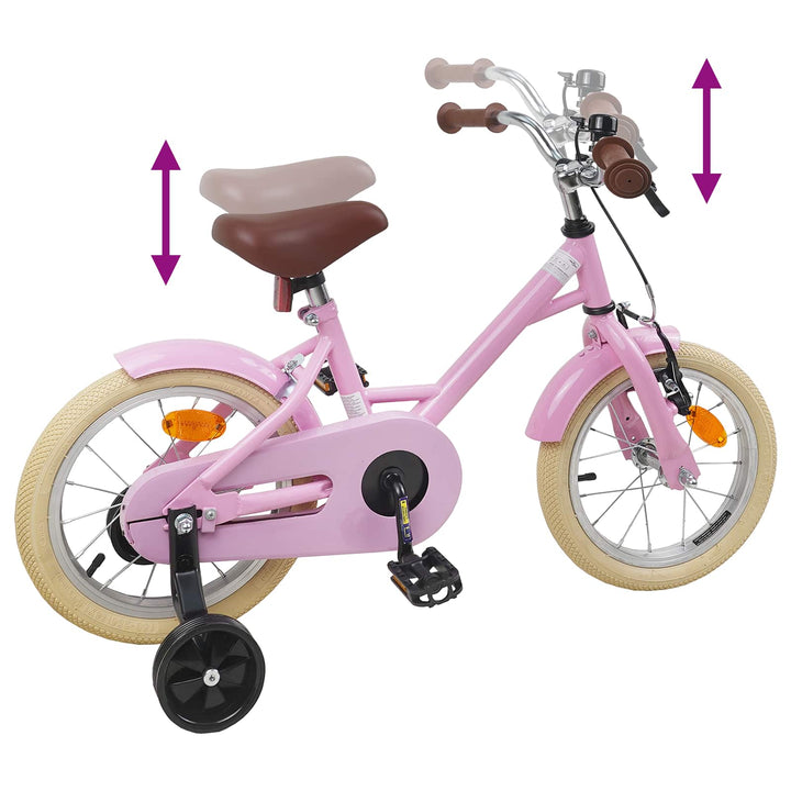Børnecykel 16 tommer til 4-6 år gamle Lys pink