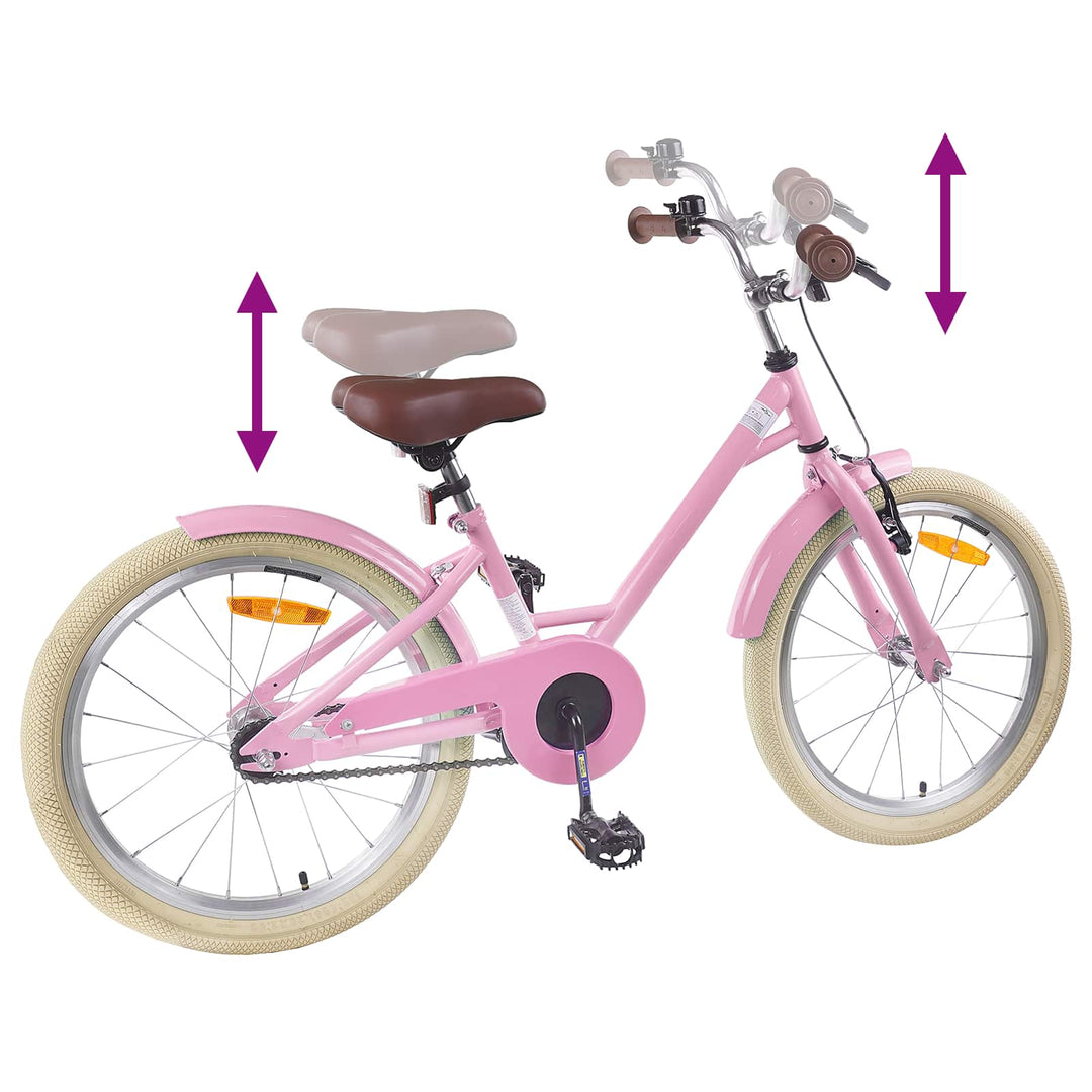 Børnecykel 18 tommer til 5-7 år gammel Lys pink