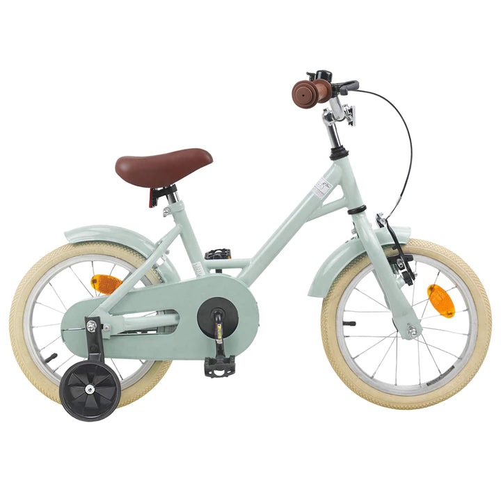 Børnecykel 14 tommer anbefalet til 3-5 år gammel Lys grøn