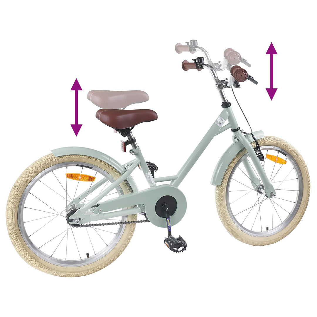 Børnecykel 20 tommer til børn i alderen 6-11 år Lys grøn
