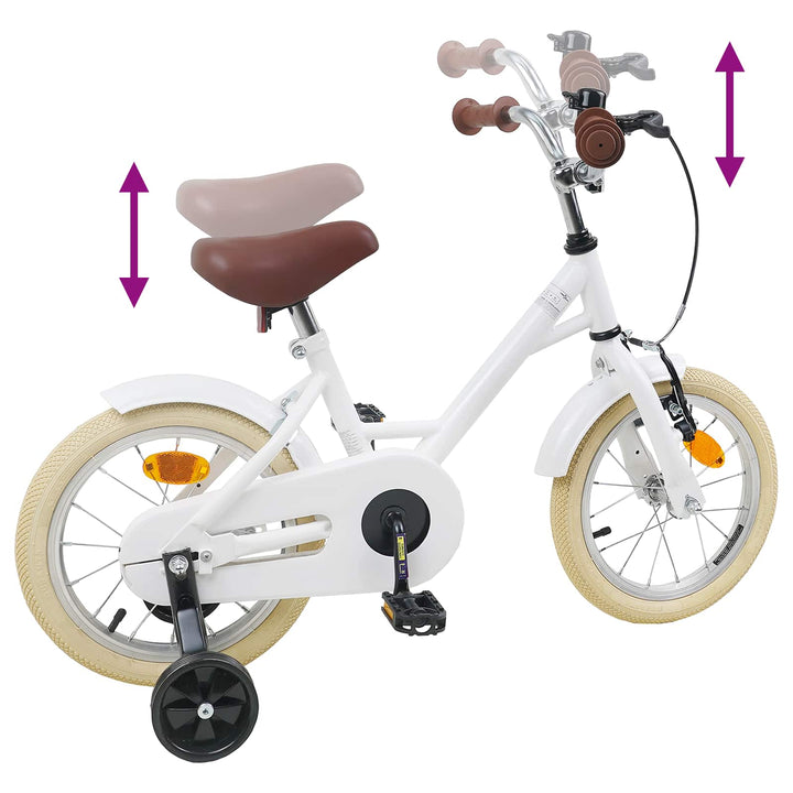 Børnecykel 16 tommer til 4-6 år gamle Hvid