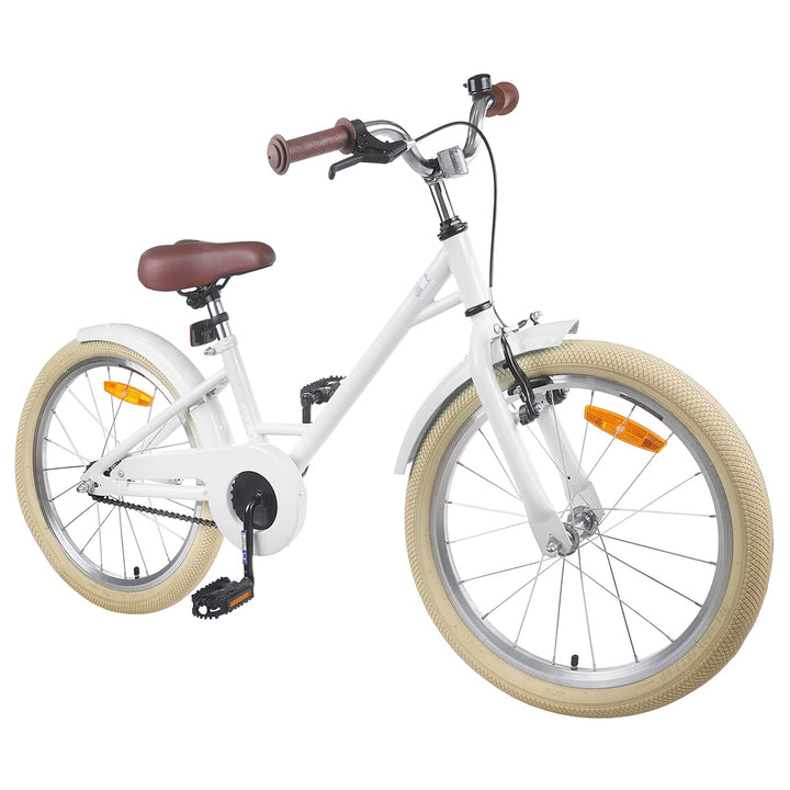Børnecykel 18 tommer til 5-7 år gammel Hvid