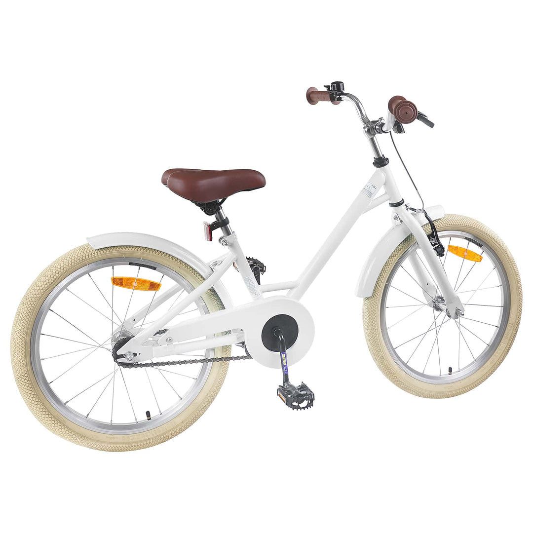 Børnecykel 20 tommer til børn i alderen 6-11 år Hvid