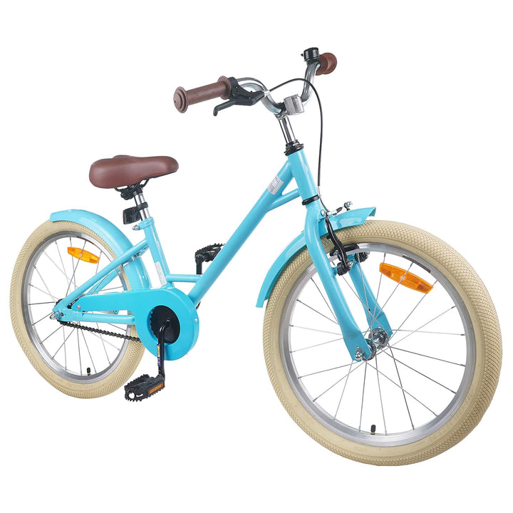 Børnecykel 18 tommer til 5-7 år gammel Lyseblå