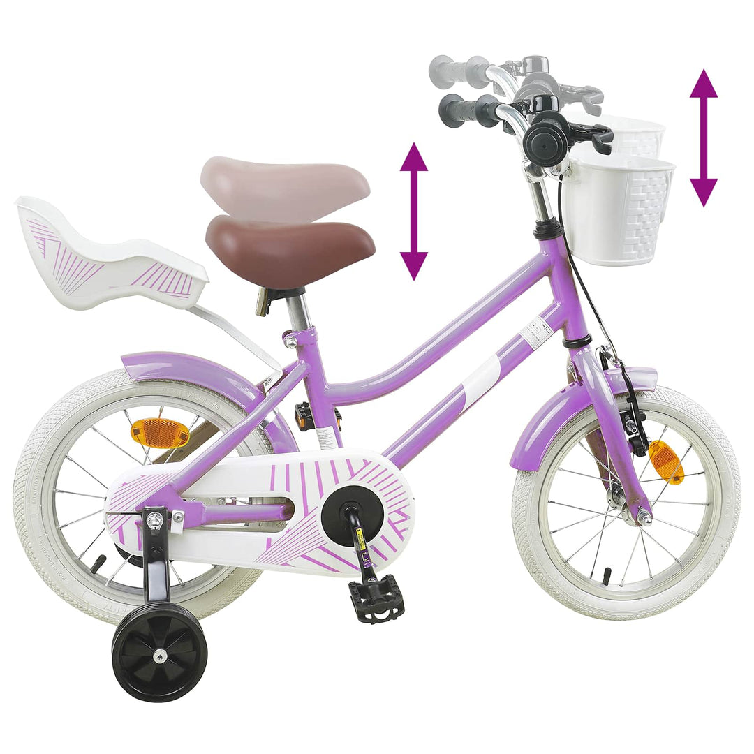 Børnecykel 12 tommer til 2-4 år gamle Lilla