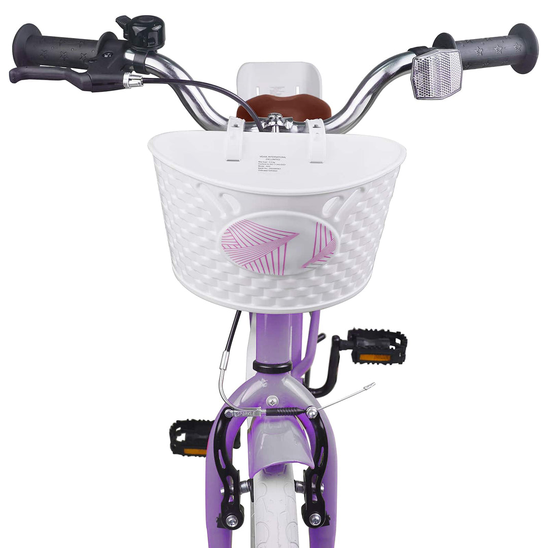 Børnecykel 18 tommer til 5-7 år gammel Lilla