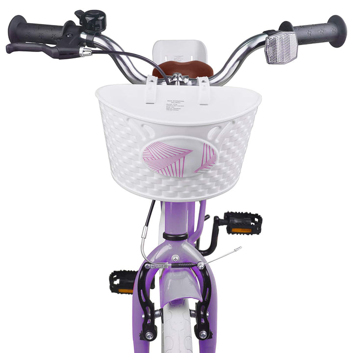 Børnecykel 18 tommer til 5-7 år gammel Lilla