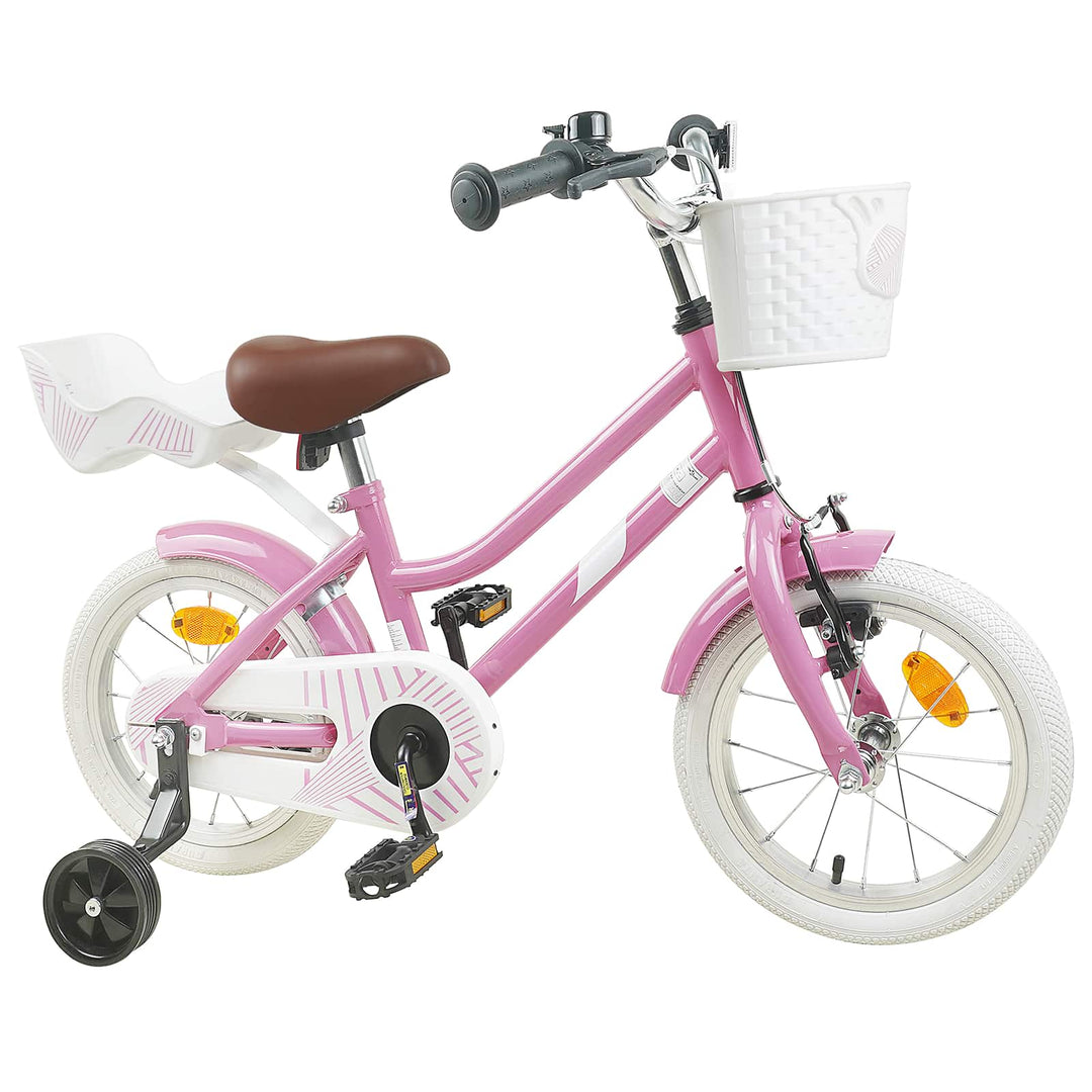 Børnecykel 16 tommer til 4-6 år gamle Lys pink