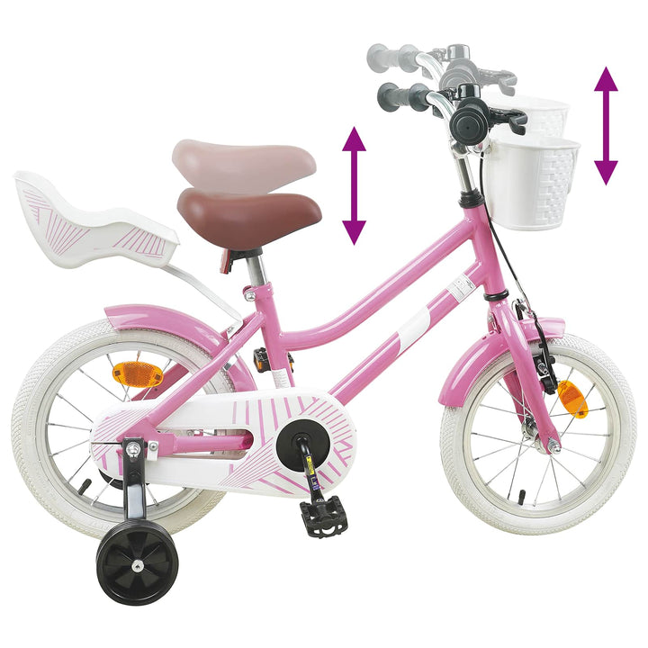 Børnecykel 16 tommer til 4-6 år gamle Lys pink