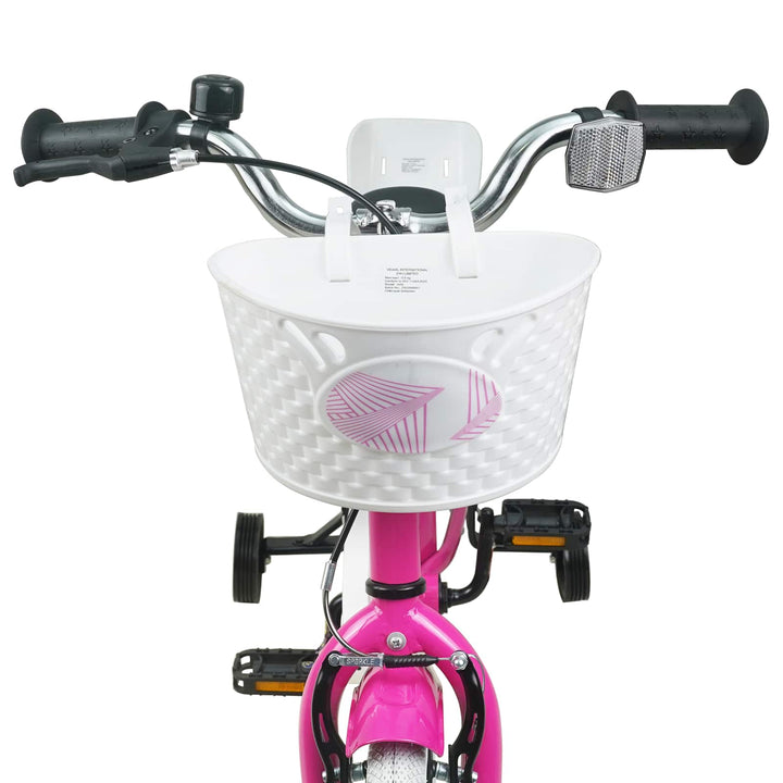 Børnecykel 16 tommer til 4-6 år gamle Mørk pink