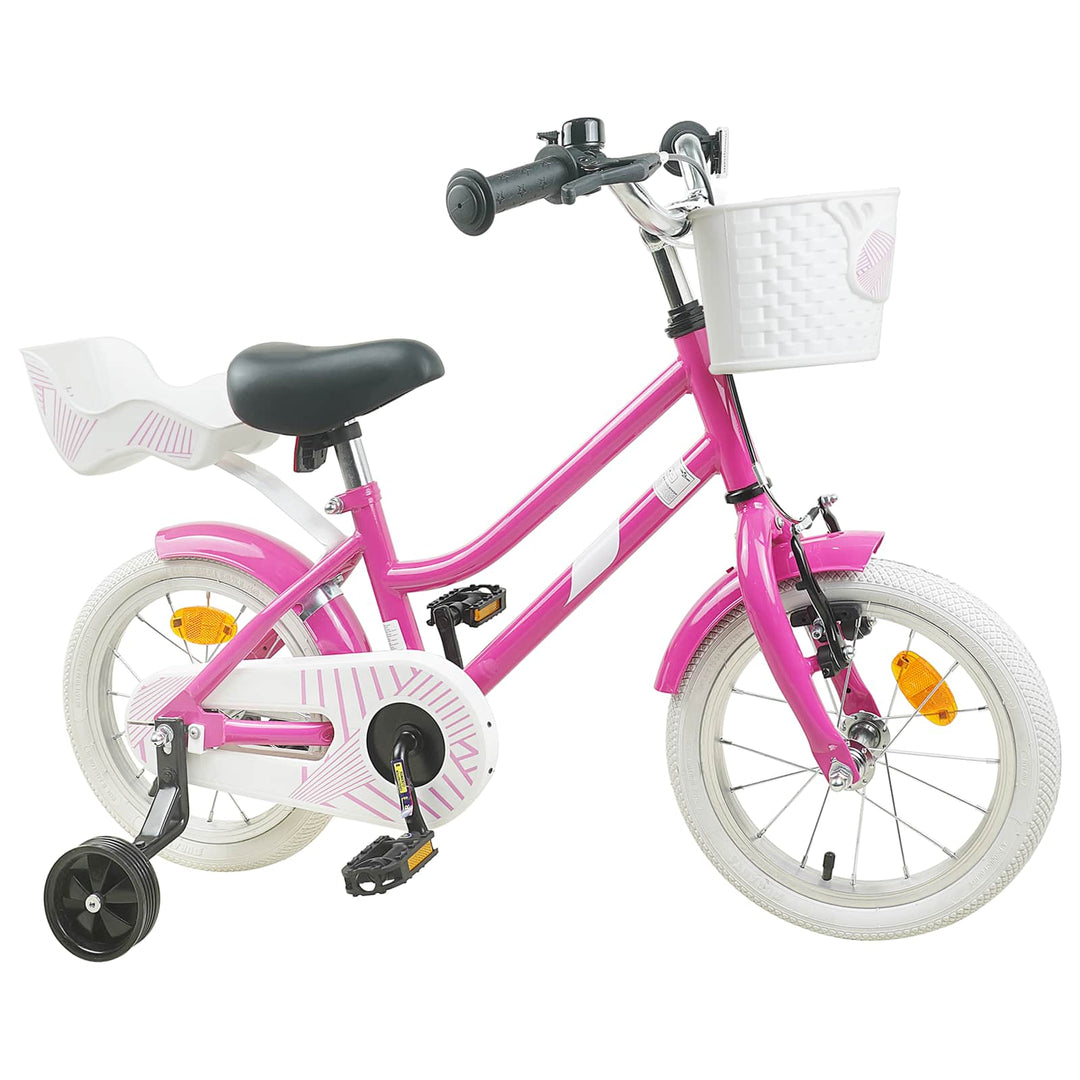 Børnecykel 16 tommer til 4-6 år gamle Mørk pink