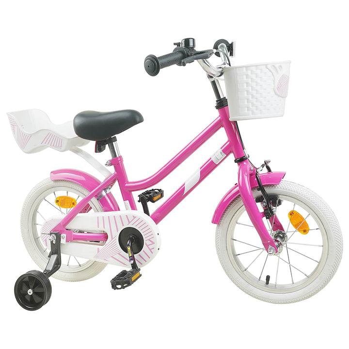 Børnecykel 16 tommer til 4-6 år gamle Mørk pink
